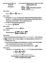 Đề thi chọn học sinh giỏi cấp tỉnh lớp 9 THCS năm học 2016 - 2017 môn thi Toán